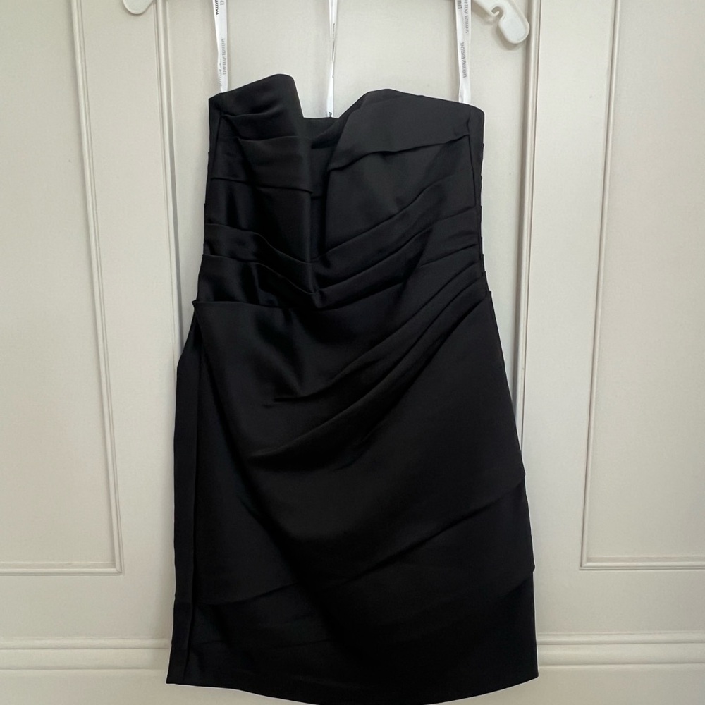 Elegant Black Strapless Dress - David’s Bridal size 2 LBD